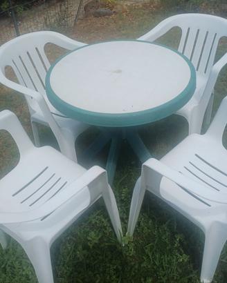 Sedie da giardino e tavolo