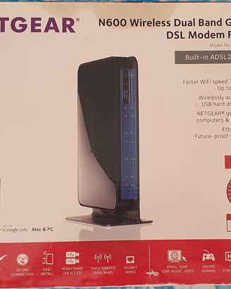 Modem Router ADSL2+ Netgear N600 Dual Band Gigabit