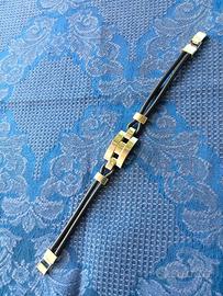 Bracciale in acciaio e caucciù