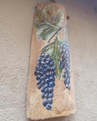 tegola  dipinta a mano artigianato siciliano 