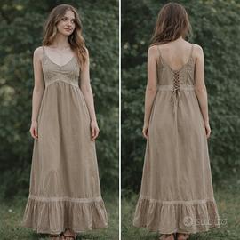 Maxi abito estivo vintage boho S