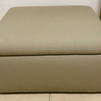 Pouf contenitore beige in pelle – come nuovo