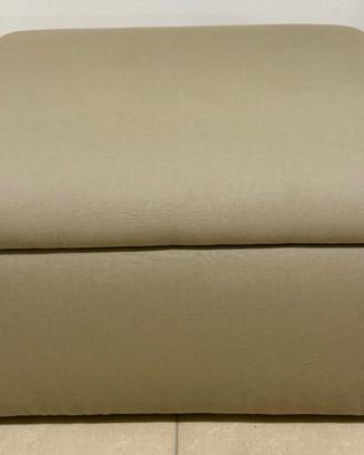 Pouf contenitore beige in pelle – come nuovo