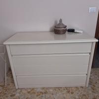 Cassettone per camera da letto, bianco, 4 cassetti