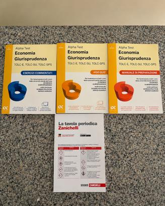 Kit alpha test Giurisprudenza Economia