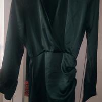 Vestito verde smeraldo taglia unica