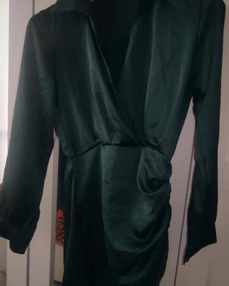 Vestito verde smeraldo taglia unica