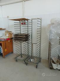 Porta teglie carrelli ecc