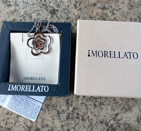 girocollo fiore con cuore brillantinoso