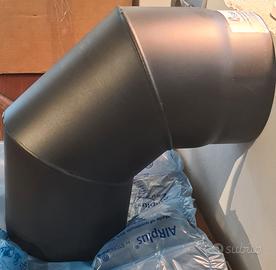 Raccordo a gomito per canna fumaria