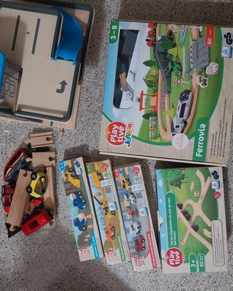 set treno in legno