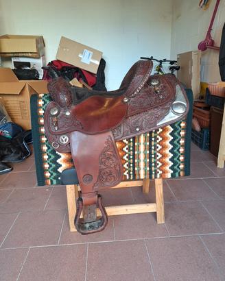 sella da reining/ show + pettorale 
