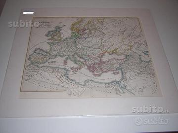 Antiche cartine Italia-Svizzera.-Europa