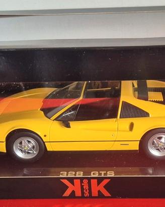 MODELLINO 1:18 FERRARI 328GTS GIALLA KK