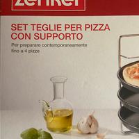 Set teglie pizza con supporto