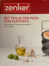 Set teglie pizza con supporto