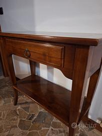 Mobile console da ingresso in noce arte povera 