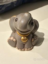 Elefante Grigio e Oro THUN con Cuore - Originale