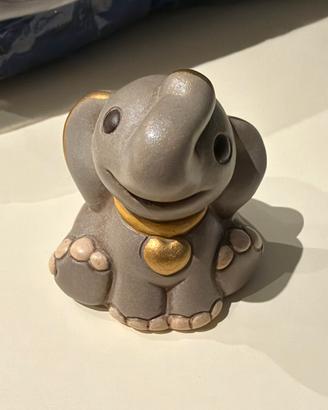 Elefante Grigio e Oro THUN con Cuore - Originale