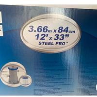 piscina circolare (grande) fuori terra con pompa e