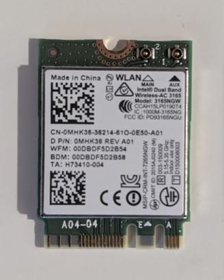 Scheda Wireless Intel AC 3165