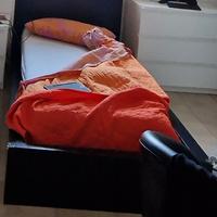 LETTO SINGOLO IKEA NERO CM. 90X200 USATO E SMONTAT