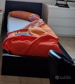LETTO SINGOLO IKEA NERO CM. 90X200 USATO E SMONTAT