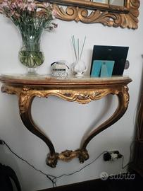 Consolle prima meta' 800 antica dorata