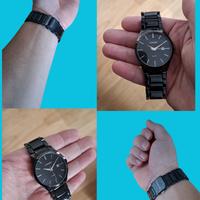 Orologio Curren nero lucido quarta con datario