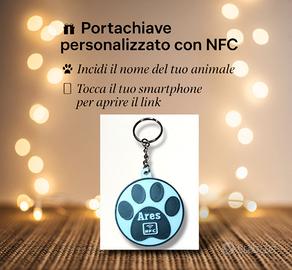 Portachiavi zampetta NFC personalizzato
