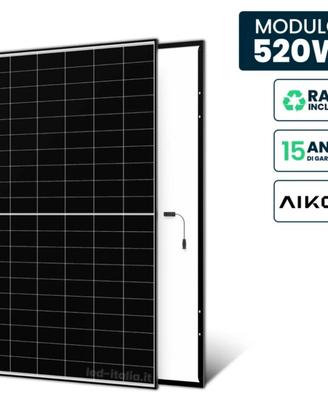 AIKO Pannello Solare 520W TIER-1 N-Type ABC Black