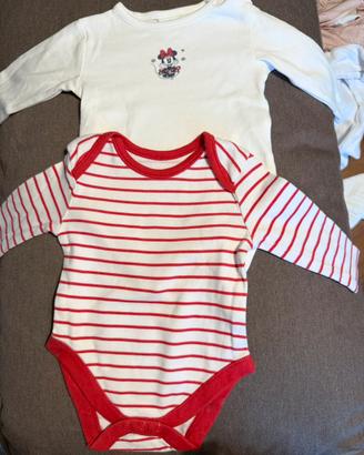 body maniche lunghe Minnie neonata 0-3/3-6 mesi