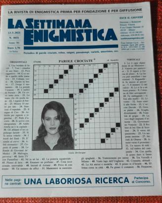 Giulia Bevilacqua su La Settimana Enigmistica 2021