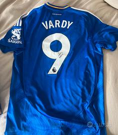 Maglia Leicester 23-24, Vardy autografata con box