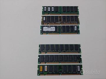 Lotto 3 RAM 64 MB PC100 + 3 RAM 32 MB PC66