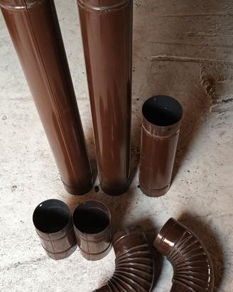 Tubi smaltati marrone per stufa diametro 12 cm