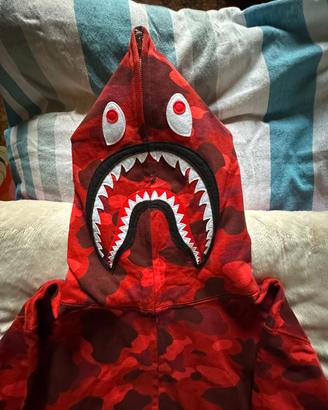 Felpa Bape 1st Shark Red Camo  Hoodie 