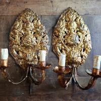 Coppia di Applique in Portapalme fine '600  