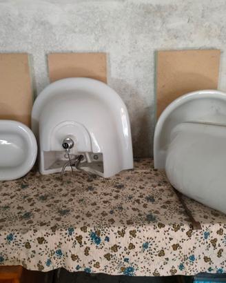 Lavandino, bidè e WC
