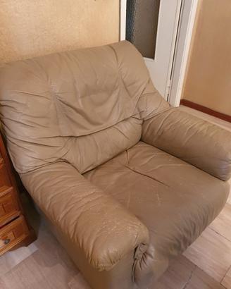 2 poltrone in eco pelle