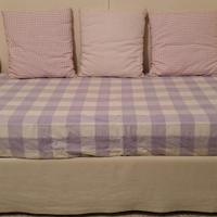 Letto singolo contenitore con materasso e cuscini 