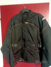 Giacca Moto Clover Nera Impermeabile con Protezion