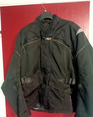Giacca Moto Clover Nera Impermeabile con Protezion