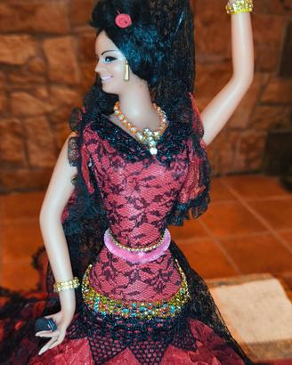Bambola ballerina di flamenco vintage