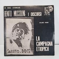 Disco vinile Le voci storiche Benito Mussolini