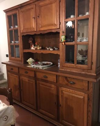 Arte povera Credenza con vetrina come nuova