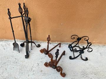 Accessori caminetto in ferro battuto