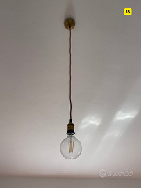 Lampadario Industriale con Lampadina Vintage