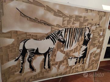 quadro Banksy su cartone 