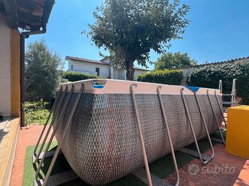 Piscina rettangolare 412x201x122 cm – completa